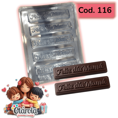 Molde Plastico Mama Barras Feliz Día 5Div.1