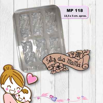 Molde Plastico Placa Feliz dia Mama 6 Div.1