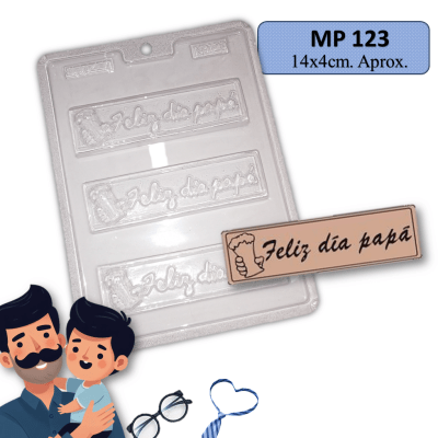 Molde Plastico Papa Feliz Dia1