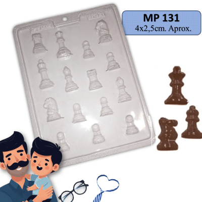 Molde Plastico Papa Piezas de Ajedrez