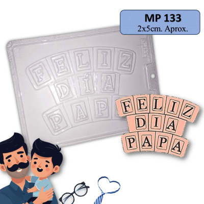 Molde Plastico Feliz Dia Papa.1