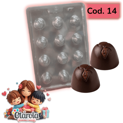 Molde Plastico Bombon redondo con cereza1