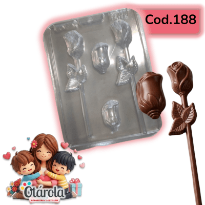 Molde Plastico Rosas 4 Div.