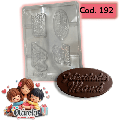 Molde Plastico Mama Paleta 4Div.