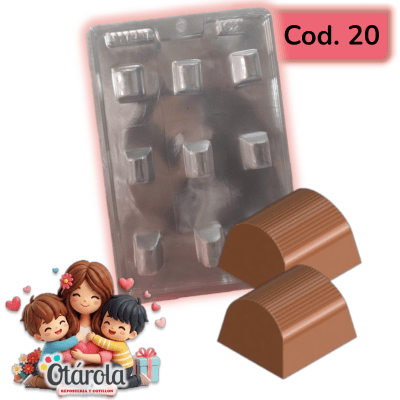 Molde Plastico Bombon 9 Div.1