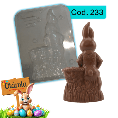 Molde Plastico Conejo Canasto 1 Div.1