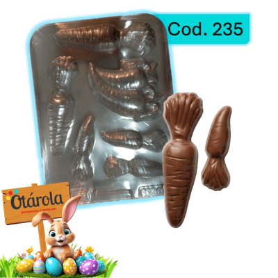 Molde Plastico Zanahorias pascua 6 Div.