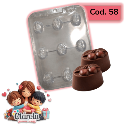 Molde Plastico Bombon Cerezas 9 Div.1