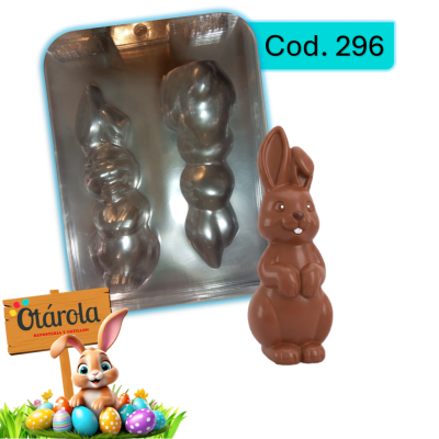 Molde Plastico Conejo Macizo 2div.