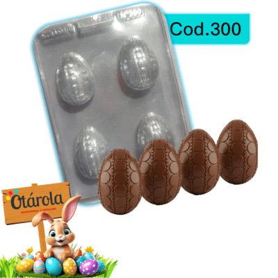 Molde Plastico Huevitos Circulos 4 Div.