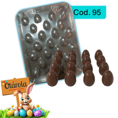 Molde plastico Huevitos con Grietas 25 div.