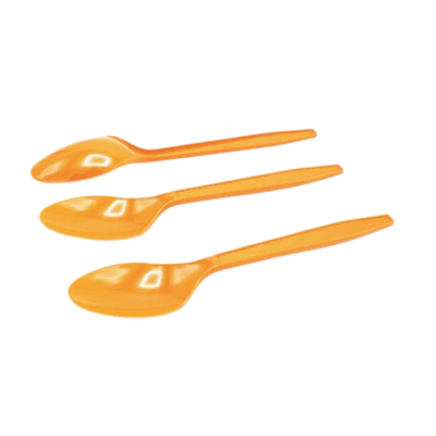 Cuchara Plastica Naranja x 25 UND.