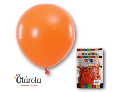 Globo Liso Naranjo N°9 25u.