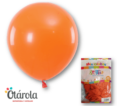 Globo Liso naranjo N°9 50u.1
