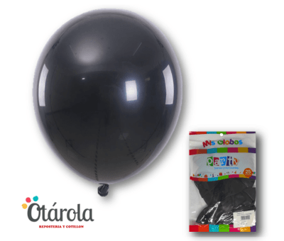 Globo Liso Negro N°9 x 25u.