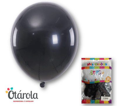 Globo Liso Negro N°9 50u.