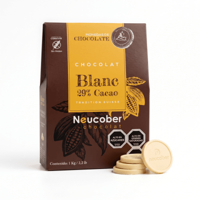Neucober Monedas Blancas Fina 29% Cacao 1kg1