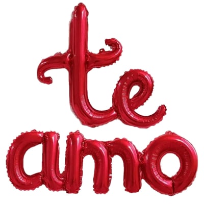 Globo Foil Letras Te Amo 45x45cm Rojo