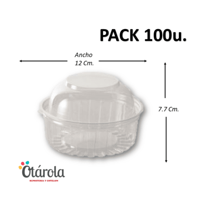 Pack ML Pote Plastico Domo 225cc x 100u.
