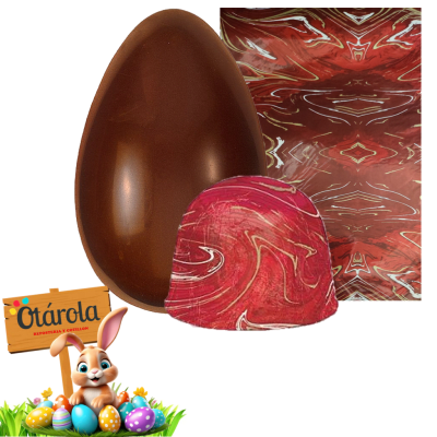 Papel Aluminio Rojo Marmoleado 10 pliegos