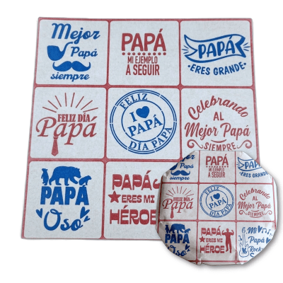 Papel Alfajor Diseño Dia Del Padre 100u.