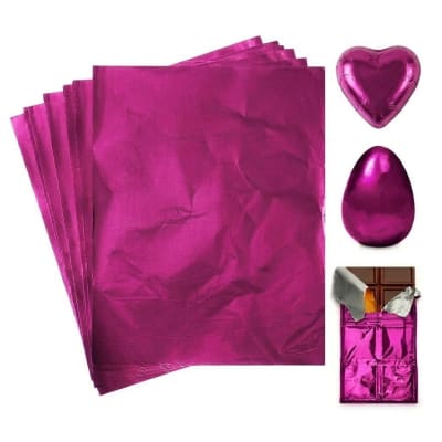 Papel Aluminio fucsia 10 pliegos