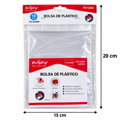 Bolsa Poli Con Adhesivo 150x200mm (16pzs)