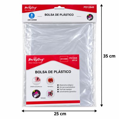 Bolsa Poli Con Adhesivo 250x350mm (8pzs)
