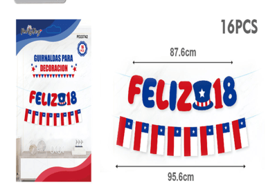 Guirnalda Fiestas Patrias Feliz 18