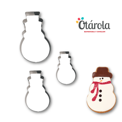 Cortador Navidad Mono de Nieve 3pcs.