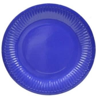 Plato Cartón Azul 25u.