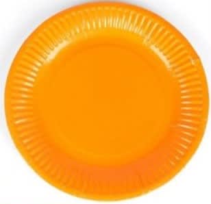 Plato Cartón Naranja 25u.1