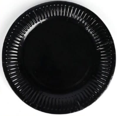 Plato Cartón Negro 25u.1