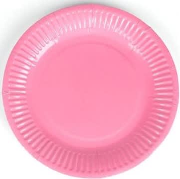 Plato Cartón Rosado 25u.