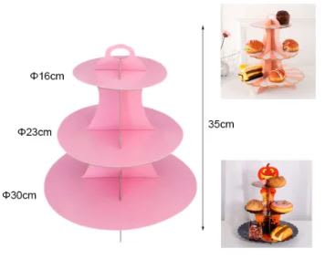 Porta Cupcake Rosado 3 Niveles1