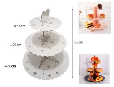 Porta Cupcake Estrellas Plata Party Dog