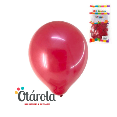 Globo Color Metalizado Rojo1