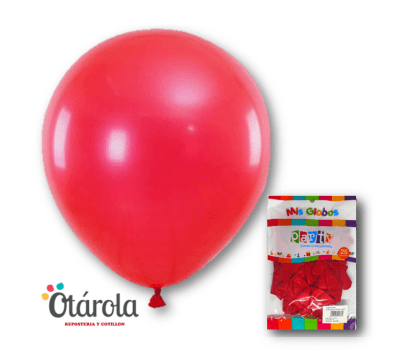 Globo Liso Rojo N°9 x 25u.