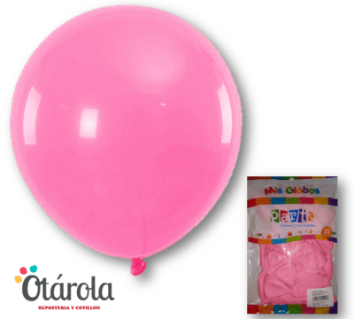 Globo Liso Rosa bebe N°9 25u.