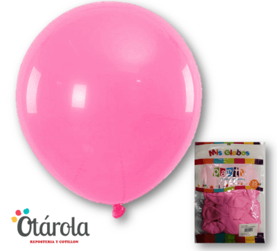 Globo Liso Rosa N°9 x 25u.