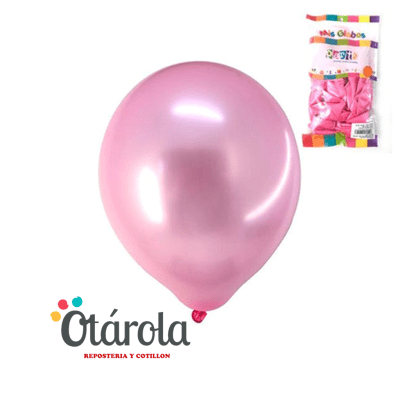 Globo Metalizado Rosado 25u.
