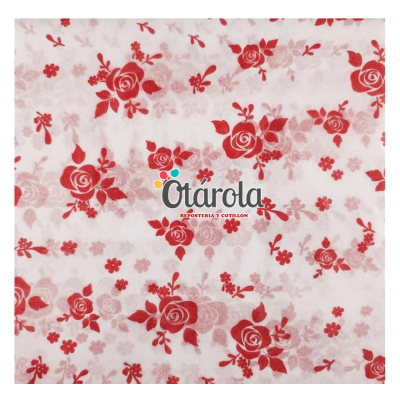 Papel Alfajor Diseño Rosas Roja 100u.