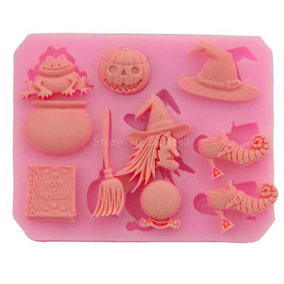 Molde Silicona para fondant halloween1