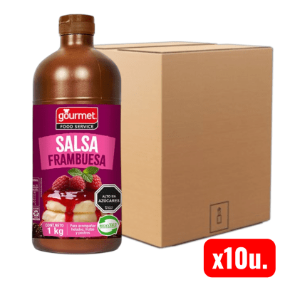 Salsa Frambuesa Gourmet 10u. x 1lts. (Caja)