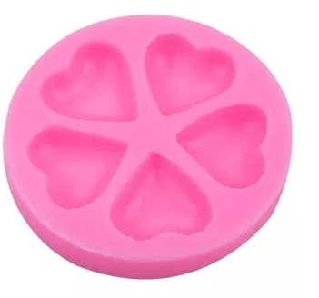 Molde Silicona para fondant Forma de Corazones