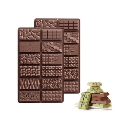 Molde Silicona Chocolate Barritas 12 div.