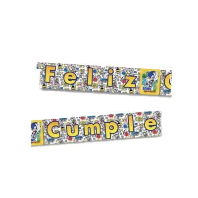 Guirnalda Sonic Feliz Cumpleaños