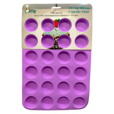 Molde Silicona Mini cupcakes 24 div