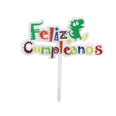 Topper Feliz Cumpleaños Dinosaurio Belina1
