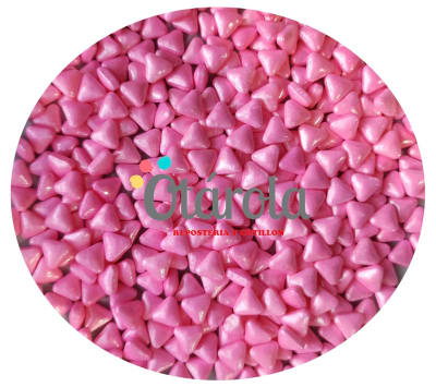 Mostacilla 3D Triangulo Rosado1